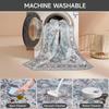 Alfombra Estilo Temu para Sala de Estar, Resistente a Manchas, Fácil de Cuidar, Lavable a Máquina, Alfombra Plegable de Imitación Cachemira para Dormitorio, Venta al por Mayor Transfronteriza
