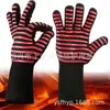 Luvas de churrasco para alta temperatura 800 graus, cinco dedos de silicone, para assar, forno de micro-ondas, proteção de isolamento térmico