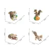 Artesanato Chen Jun: Adoráveis pequenas figuras de animais de rato e esquilo, decorações de terrário com musgo, miniaturas de bonsai, vasos para suculentas e enfeites plásticos para artesanato