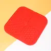 Tapete de silicone de grau alimentício para alimentação lenta de animais de estimação, para cães e gatos, evita engasgos, fácil de limpar, com ventosa e prato de lamber