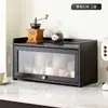 Suporte de Copos de Cozinha Prateleira de Armazenamento de Copos Aparador de Mesa Copos de Água Copos de Café Mesa de Jantar Bancada Armário de Armazenamento à Prova de Poeira