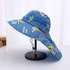 Sombrero de protección solar para niños, de verano, anti-UV, para viajes, de algodón transpirable, de ala ancha, para exteriores