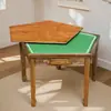 Mesa Sólida de Madera para Ajedrez y Cartas para Entretenimiento al Aire Libre, Mesa Pentagonales de Seis Esquinas Estilo Chino, Mesa con Patas de Perro para Jugar Cartas y Juegos