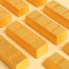 Lingotes de Resina Simulada de Oro 999, Barras de Oro, Rellenos para Recipientes de Tesoro, Decoración de Escritorio y Coche, Pequeños Adornos Feng Shui