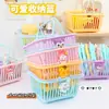 Cesta de almacenamiento para papelería, organizador de escritorio para niños, cesta portátil, cesta de almacenamiento creativa y multifuncional para cosméticos, venta al por mayor