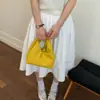 Estilo Perezoso Casual Gran Capacidad Tendencia para Viajes Diarios Personalizado Simple Bolso Cubo de Mano para Hombro Bolso de Mujer Rojo