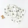 Pijama de Verano Delgado de Manga Larga para Niños, Conjunto de Ropa para Aire Acondicionado para Niños y Niñas, Piezas Separadas, Ropa para Bebés, Ropa para Casa para Bebés
