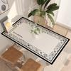 Serie de Baldosas Florales - Mantel de PVC, Mantel de Mesa de Comedor a Prueba de Aceite para el Hogar, Mantel de Mesa de Café, Mantel Decorativo Pequeño Fresco y Hermoso