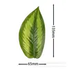 Hojas de Bambú Artificiales, Hojas de Planta Falsas Verdes con Patrón de Zebra Siempreverdes, Accesorios Artificiales para Manualidades con Hojas, Hojas Falsas de Planta Verde Artificial