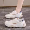 Venta Caliente 2026 Primavera Otoño Versátil Suela Suave Punta Redonda Corte Bajo Bloque de Color Suela Gruesa Con Cordones Casual Zapatos para Mujer Transpirables Resistentes al Desgaste Mocasines