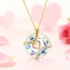 Collar Flor de Durazno para Mujer 5 Nuevas Piezas de Plata Pura Gama Alta Lujo Ligero Nicho Regalo Qixi Cumpleaños Día de San Valentín para Novia