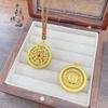 Tienda de oro del mismo estilo, oro arena vintage, estilo nacional, colgante hueco de cinco bendiciones, colgante perfecto de latón chapado en oro, colgante de aceite de gota, suministro al por mayor
