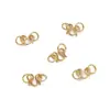 Broche con forma de S bañado en oro de 14K Pulsera de un solo bucle Cadena de extremo de collar Broche con forma de W Material Hecho a mano para DIY Accesorios de joyería