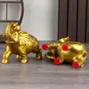 "Modelo nuevo" elefante de la fortuna, artesanía de elefante totalmente de cobre en color latón, decoración para el hogar para sala de estar y entrada