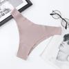 Comércio exterior transfronteiriço amazon europa e américa sexy underwear das mulheres sem costura t- calças de seda gelo de cintura baixa tanga das mulheres virilha de algodão atacado