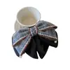 Pinza de Ponytail de Cuadros Nueva, Moderna y Elegante, Exquisita Pinza de Garra de Felpa y Satén, Pinza Versátil para Medio Recogido Estilo Coreano