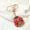 Llavero Popular Creativo de Mariquita de Siete Estrellas Transfronterizo Colgante de Teléfono de Aleación para Parejas Llavero de Accesorio para Bolso Coche