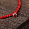 Pulsera de cuerda roja de dos manos para mujer, nudo de diamante Panlong, tobillera tejida a mano, regalo para pareja o estudiante, venta al por mayor