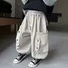 Pantalones de trabajo para niños, estilo primavera y otoño, elegantes pantalones tipo linterna, pantalones de algodón para niños, geniales y modernos para niños, pantalones jogger casuales de otoño