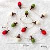 Decorações de Natal Transfronteiriças Guirlanda de Bolas de Bolota de Feltro de Lã Decoração de Natal Pequenos Enfeites Pendurados Decorações para Árvore de Natal Arranjos Festivos