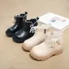Botas de Cuero para Niños 2026 Otoño Nueva Llegada Botas de Princesa con Lazo para Niñas Estilo Coreano Estilo Dulce Botas Individuales para Niñas Botas Cortas