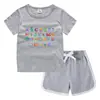 2023 Verão Infantil em torno do pescoço T-shirt hot pants coreano casual assentamento camisa absorvente de suor doces terno de camiseta infantil
