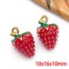 1 Aço Inoxidável Colorido Gotejamento de Óleo Fruta Morango Maçã Abacaxi Pingente Pingente DIY Pulseira Colar Acessórios de Joalheria