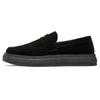 Sapatos Doug Masculinos 2024 Novo Outono Solado Macio Couro Genuíno Peludo Sapatos Retro Masculinos Casuais Slip-on Lefu Sapatos da Moda