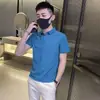 Camisa Polo de Manga Corta con Cuello Camisero para Hombre Tendencia Verano Camiseta Estilo Coreano Corte Ajustado Tendencia 2025 Nueva Camiseta Casual Top