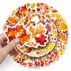 50 piezas de hojas de otoño personalidad transfronterizo pequeño fresco caducifolio decorativo taza equipaje funda para teléfono móvil pegatinas para cuaderno