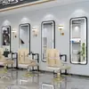 Espelho de Barbearia, Espelho Especial para Salão de Cabeleireiro, Espelho de Celebridade da Internet, Espelho de Corpo Inteiro, Montado na Parede, Iluminado, Modelo Novo, Espelho de Parede, Espelho para Cabeleireiro
