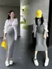 Falda Larga de Una Pieza de Color Sólido para Maternidad de Primavera y Otoño, Cintura Alta, Holgada, Cómoda, Adelgazante, Adecuada para el Uso Diario, el Hogar y Salidas, Bodycon Larga