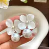 Pendientes de plata con baño de oro real, aguja cuadrada, borla de perla y circonita, pendientes de lujo ligero de alta gama, fabricante de pendientes vintage