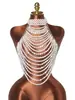 Top de cuello halter multicapa de perlas AYJ, top pequeño estilo vestido hecho a mano, elegante y chic, con un diseño de cadena sin tirantes inspirado en Chanel
