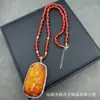 Novo Colar de Cera de Abelha de Segunda Geração Pingente com Totem de Paisagem Novo Estilo Chinês Personalidade de Nicho Corrente para Suéter Joias Fabricante Atacado
