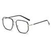 Gafas de Sol Douyin Explosiones Poligonales de Doble Puente Marco Grande Artefacto Plano Gafas de Luz Plana Anti-Luz Azul con Miopía 2070