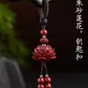 Chaveiro de cinábrio cru, cinábrio dourado-púrpura de alto teor, pingente de ano do zodíaco, acessório de bolsa, joia de presente, atacado e dropshipping