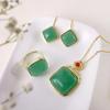 Pendientes colgantes de jade Dongling con incrustaciones de jade dorado natural de Xinjiang, joyería de esmalte antiguo, regalo al por mayor