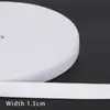 Elástico preto e branco com acabamento contrastante, cós elástico para calças, roupas e roupas de boneca, acessório DIY, poliéster elástico