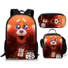 Metamorfosis Juvenil Poniéndose Rojo Mochila Escolar Estudiante Bolsa para el Almuerzo Estuche Lápices Set de Tres Piezas Mochila Envío Directo