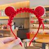 2025 Nueva Diadema para Niños Roja Diadema de Año Nuevo Niñas Bebé Lindo Pasador Tocado Accesorios para el Cabello de Año Nuevo para Niñas