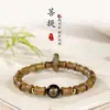 Pulsera Nudo de Bambú Sandalo Verde Natural con Doce Signos del Zodíaco y Cuentas de Buda del Año de Nacimiento para Meditación y Relajación