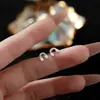Pendientes de plata de ley S999 para pie, plata nueva, forma de U, estrellas, psicodélicos, cuento de hadas, dulces, belleza, pequeños, frescos, estilo Mori, para estudiantes