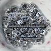 Material para joias feitas à mão diy contas 6MM fundo prateado contas quadradas pretas 100 peças/saco