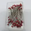Caixa de Agulhas de Vidro Colorido Cor Mista Agulha Perolada Agulha de Posicionamento para Corte Vertical de Roupas Pino Fixo Agulha com Conta de Vidro de Cor Única