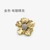 Botones Metálicos de Flor Incrustados con Diamantes de Plata Real, Botones Decorativos para Abrigos de Visón, Versátiles Botones Irregulares de Flor de Cinco Pétalos para Chaquetas de Traje