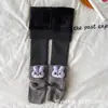 Leggings de Forro Polar para Niñas Otoño e Invierno Pantalones Gruesos Cálidos con Calcetines de Muñeca con Volantes para Niños Pantalones Cortos Patchwork para Bebé