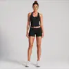 Conjunto de ropa deportiva transfronterizo con top de tirantes asimétrico, absorbente de humedad y de secado rápido, para correr y deportes casuales, conjunto para mujer
