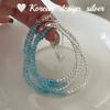 Estilo Coreano Nuevo Estilo Japonés Cadena Fresca para Clavícula Plata de Ley S925 Rodocrosita Rombo Pulsera con Cuentas de Plata Versátil