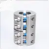 Acero Inoxidable Co-Direccional Tornillo Tipo Hendidura Acoplamiento de Dos Piezas Abrazadera Rígida Conector Recto